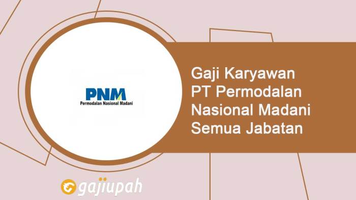 Gaji pt permodalan nasional madani