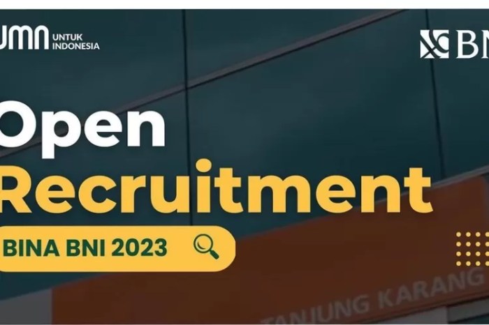 Recruitment bni 2023