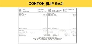 Contoh slip gaji bank bni