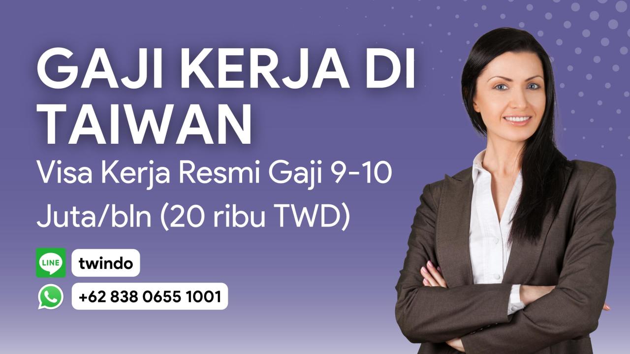 Kerja di taiwan gaji berapa